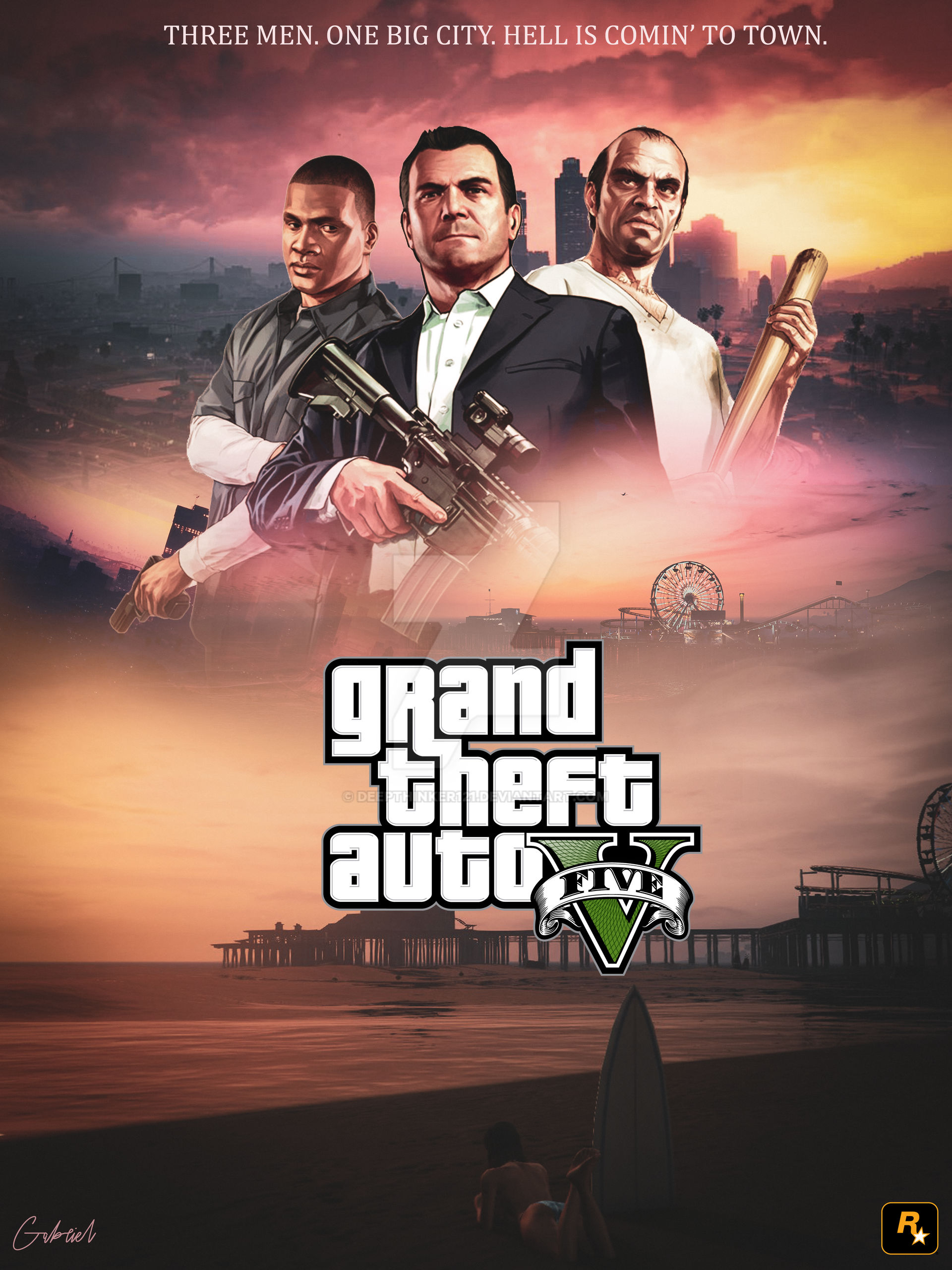 Grand Theft Auto V Poster By Deepthinker121 On DeviantArt grand-theft-auto-v-poster-by-deepthinker121-on-deviantart