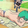 Bulma relaxing and brapping