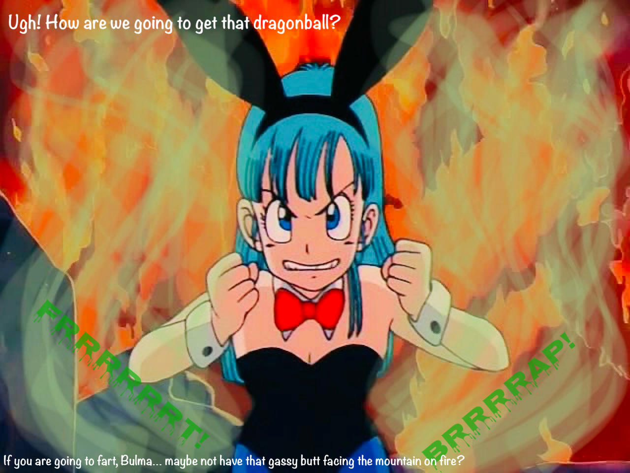 Bunny Bulma feeling upset and gassy