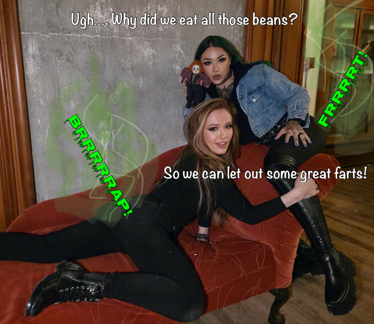 Scarlett and Shotzi working on content