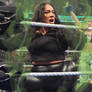 Nia Jax sits down after hardwork