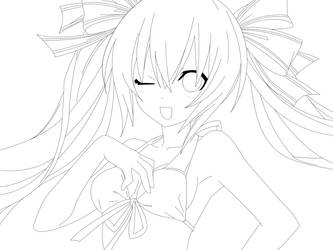 Noire Swimsuit Lineart