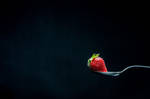 strawberry on spoon by JordanRobin