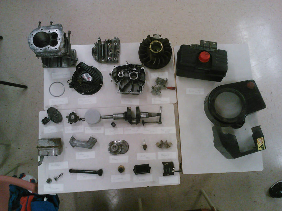 First Engine Parts Parts from the first engine that I took apart by MustangMan06 on DeviantArt