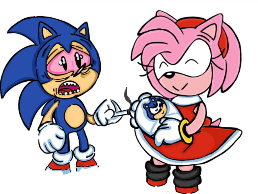 233784 - safe, artist:tiolimond, amy rose (sonic), sonic the