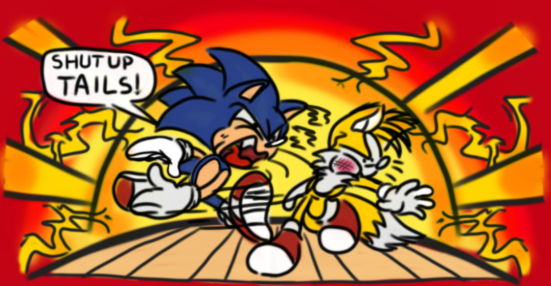 sonic slaps tails by Toezzzzz on DeviantArt