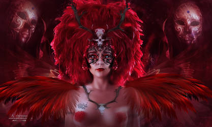 The red angel masquerade by annemaria48