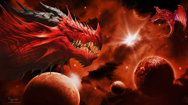 Red dragon space world