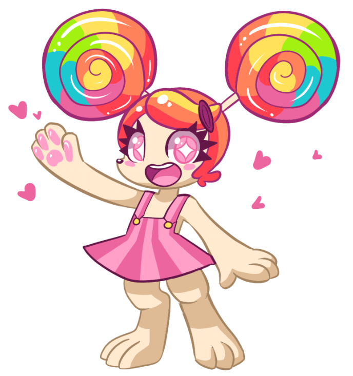 Super happy lollipop girl