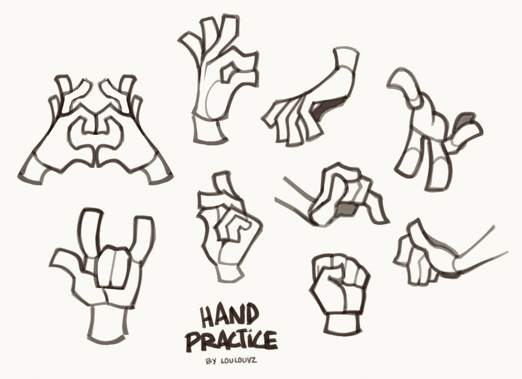 Hand Practce Hand Practice ~ by LoulouVZ on DeviantArt