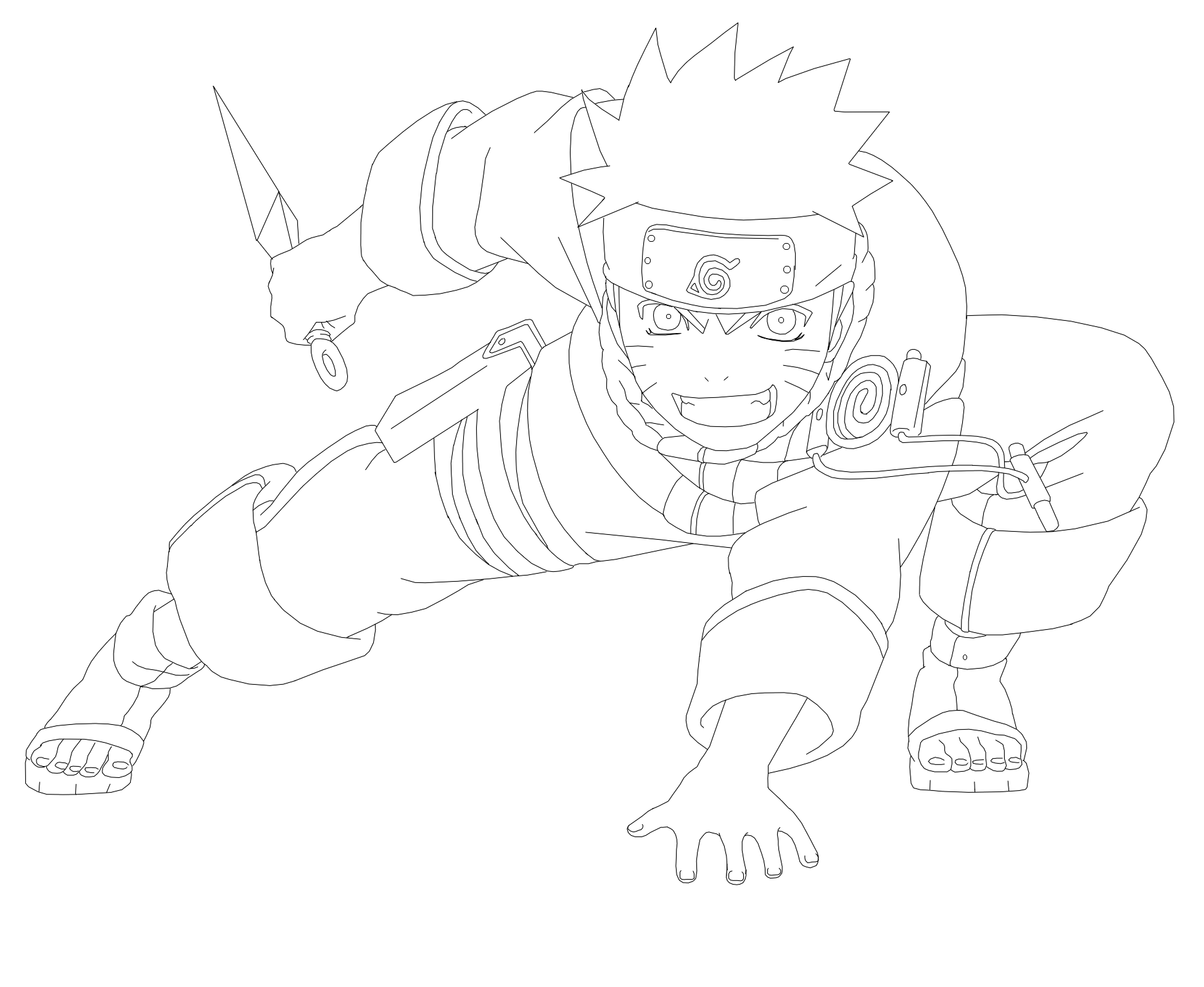 Naruto Uzumaki pts - Lineart colored by DennisStelly on DeviantArt