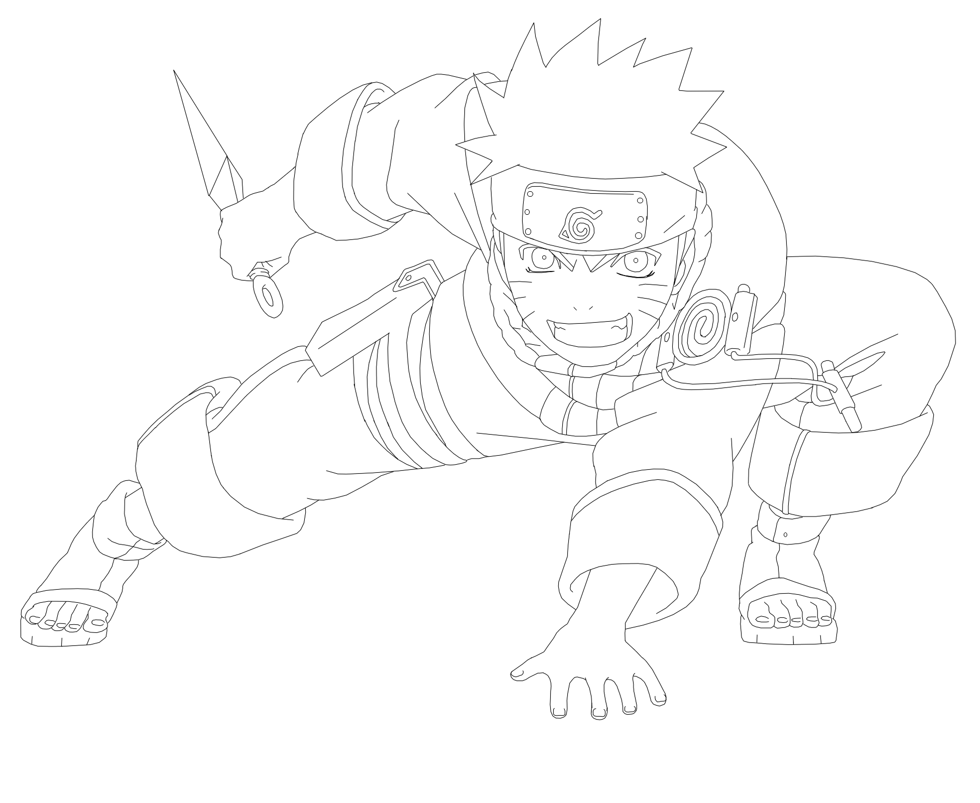 Naruto Uzumaki LineArt by erickenji on DeviantArt