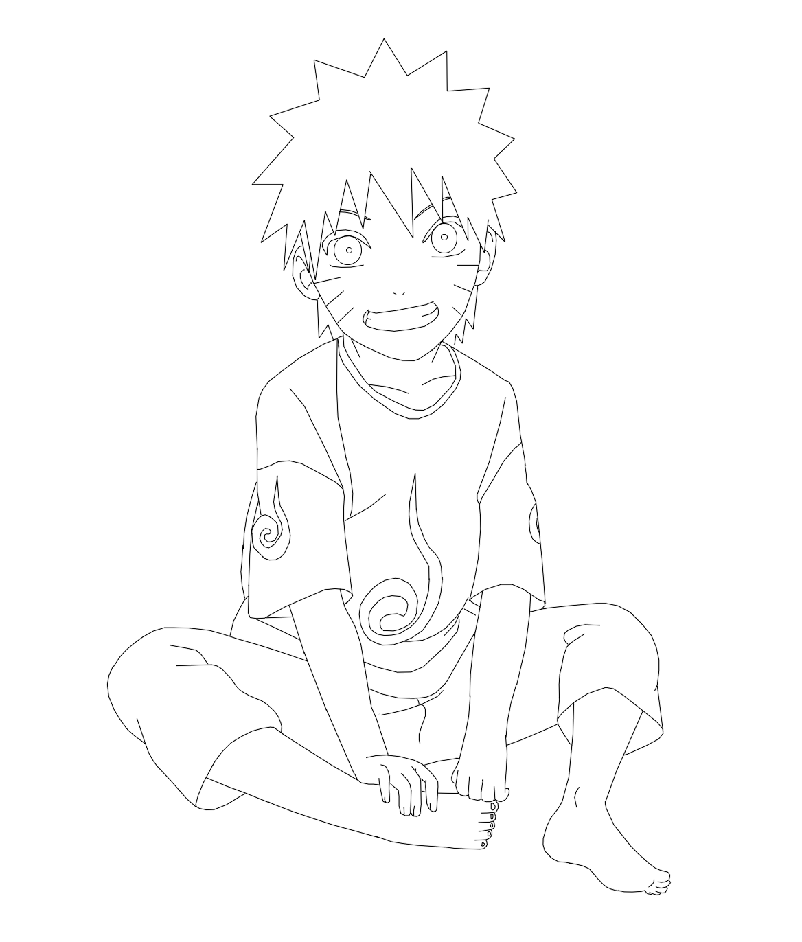 Naruto Uzumaki pts - Lineart colored by DennisStelly on DeviantArt