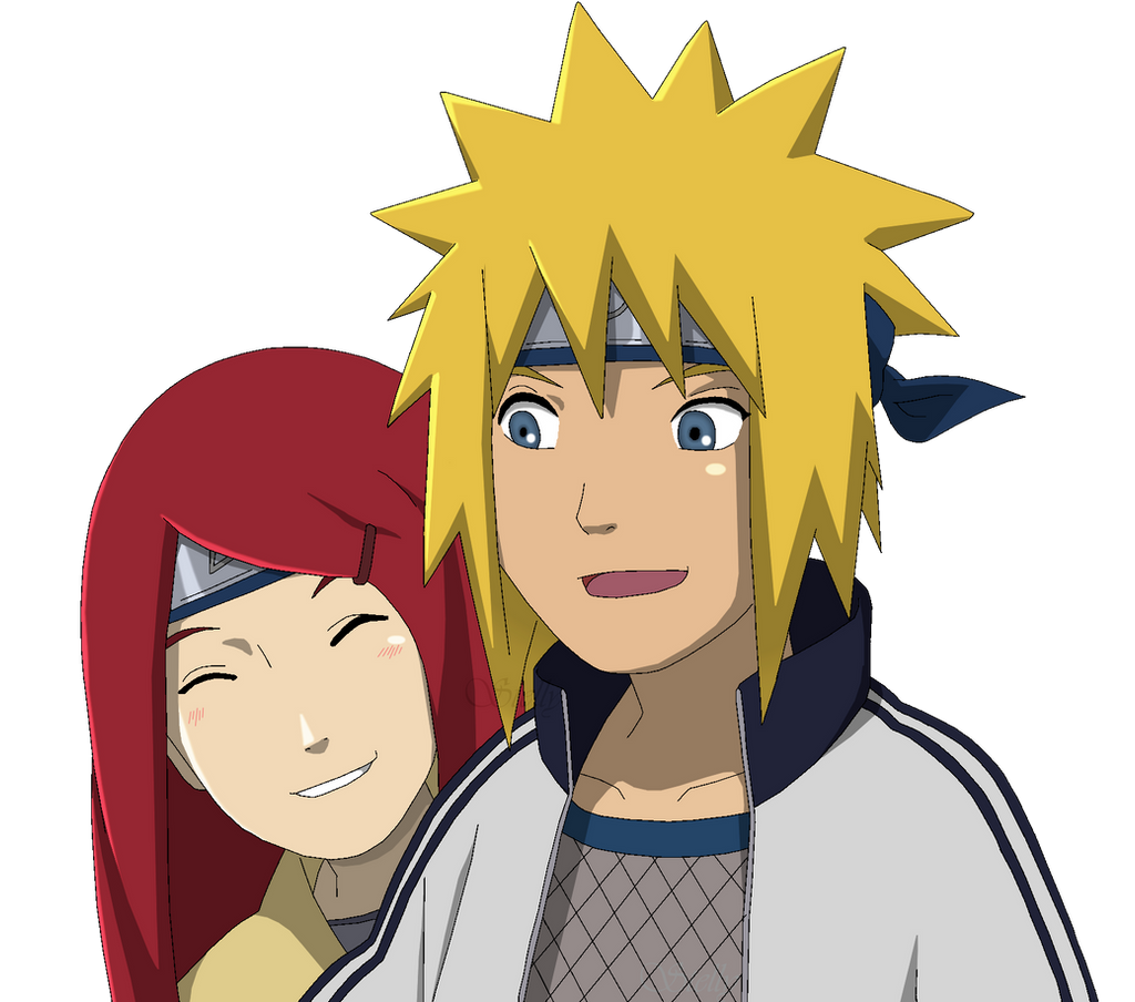 Minato and Kushina - Lineart Colored