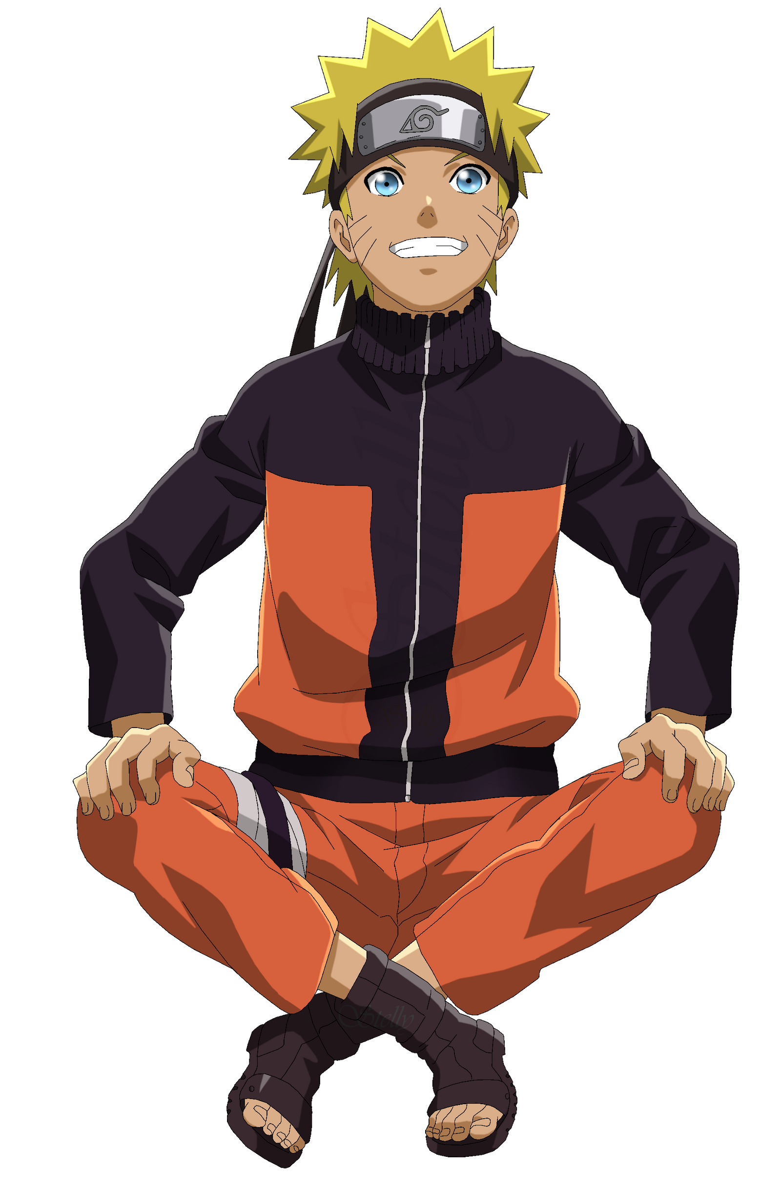 Naruto Uzumaki sitting Lineart Colored by DennisStelly Naruto Uzumaki sitting Lineart Colored by DennisStelly