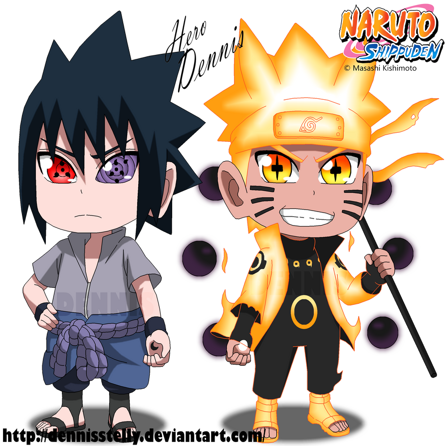 Chibi Naruto and Sasuke Rikudou Mode by DennisStelly on DeviantArt
