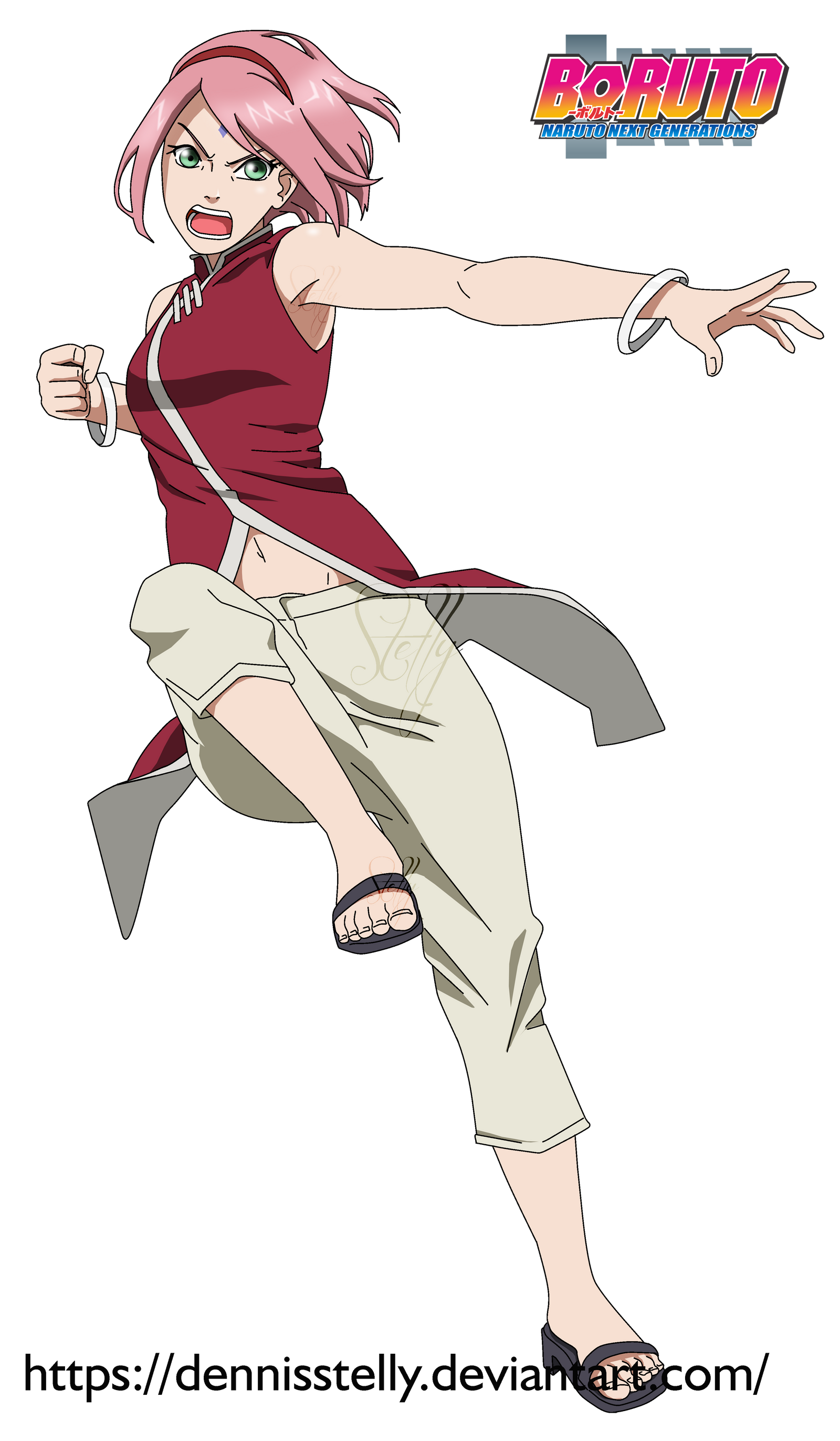 Sakura Uchiha Attack Boruto Next Generation By Dennisstelly On 