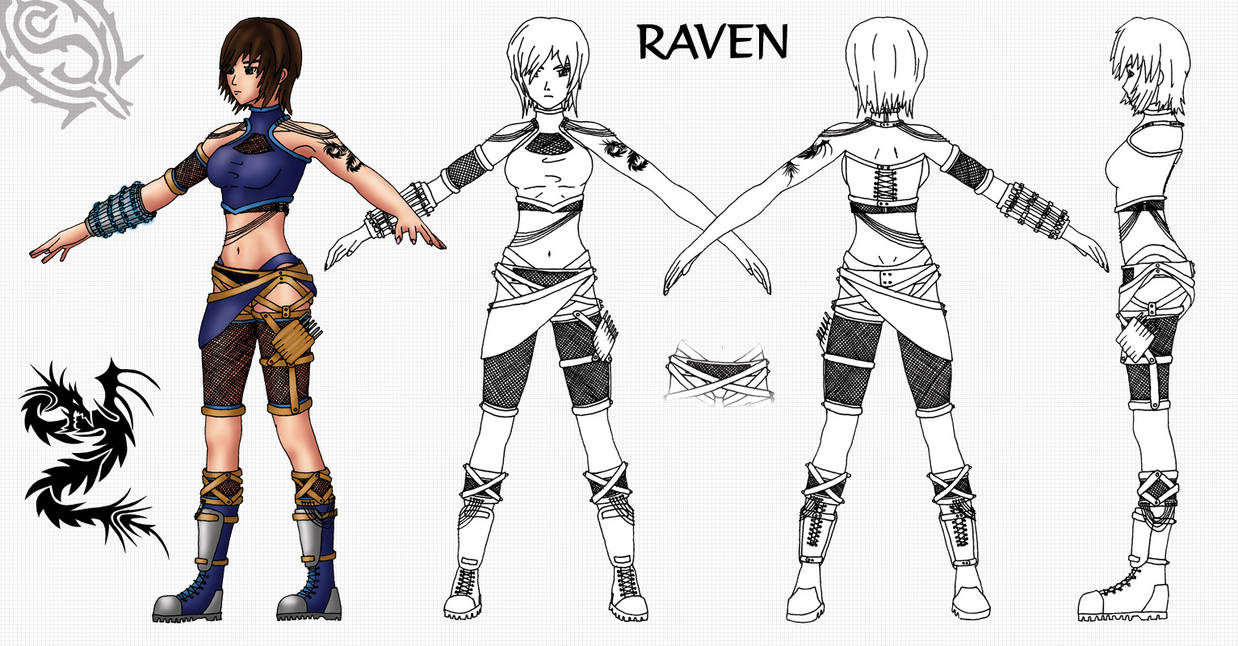 Raven Model Sheet by Shadowcat1001 on DeviantArt