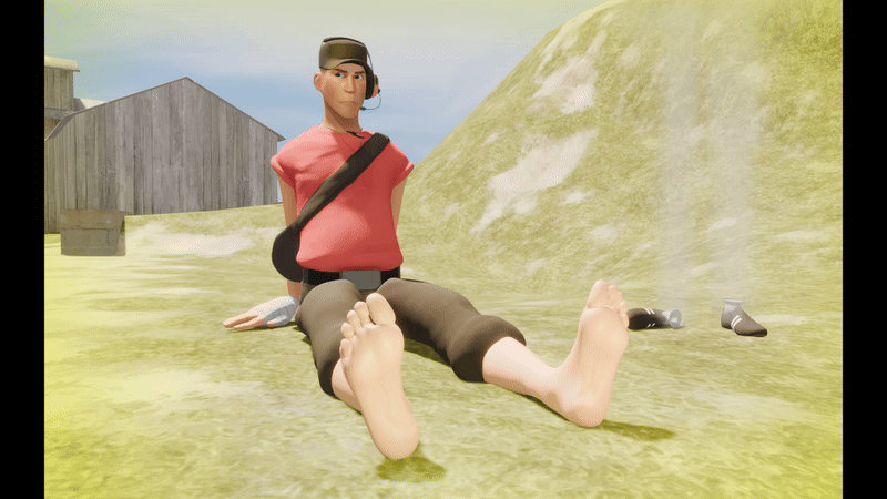 Tasing Animation Scout Feet Teasing Animation by AnBrainlessGuy on DeviantArt