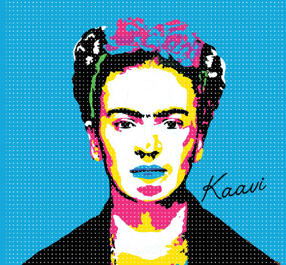 Frida Kahlo Pop Art by Kaavi