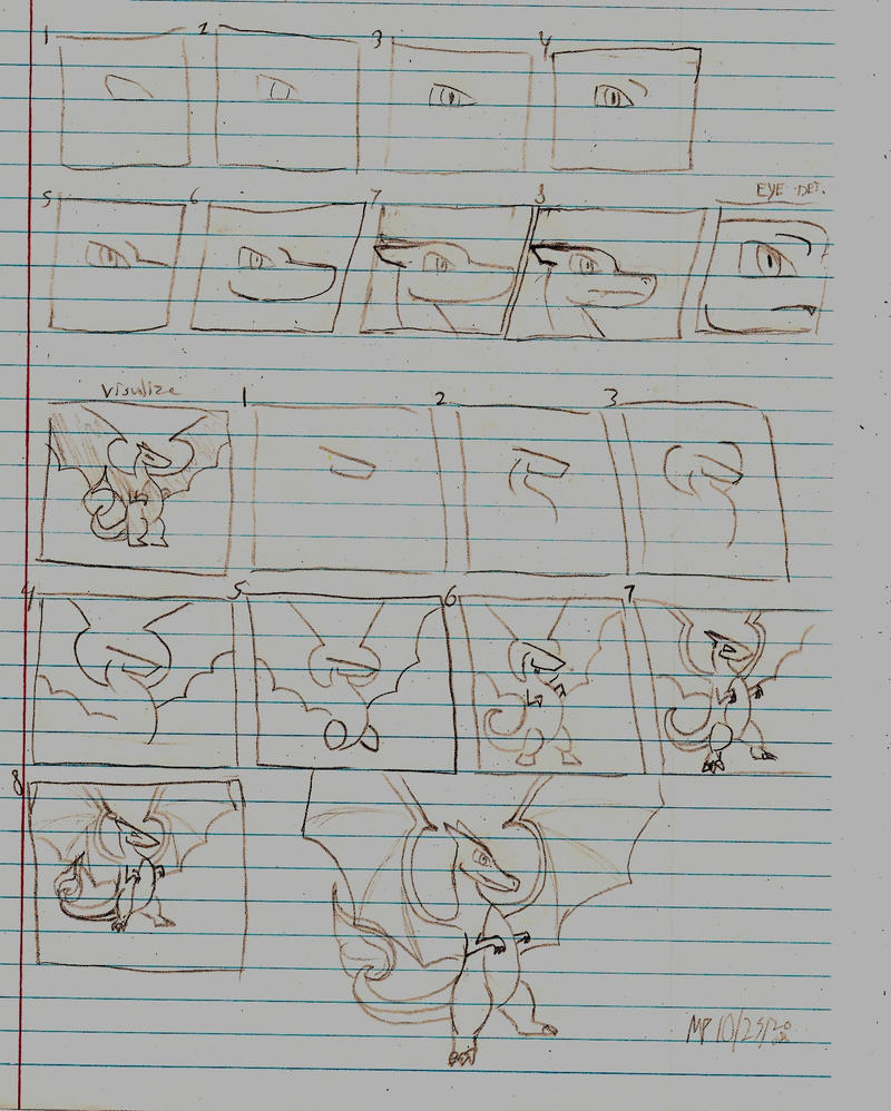 Charizard Writing tutorial- CHARIZARD by ScrambledMeg on DeviantArt
