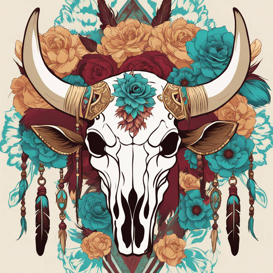 Bull Skull Pattern Native Western Cow Skull Pattern by Rondasdesigns on DeviantArt