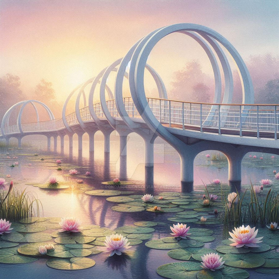 Bridge With Patterns Walking Bridge Seamless Pattern-5 by Rondasdesigns on DeviantArt