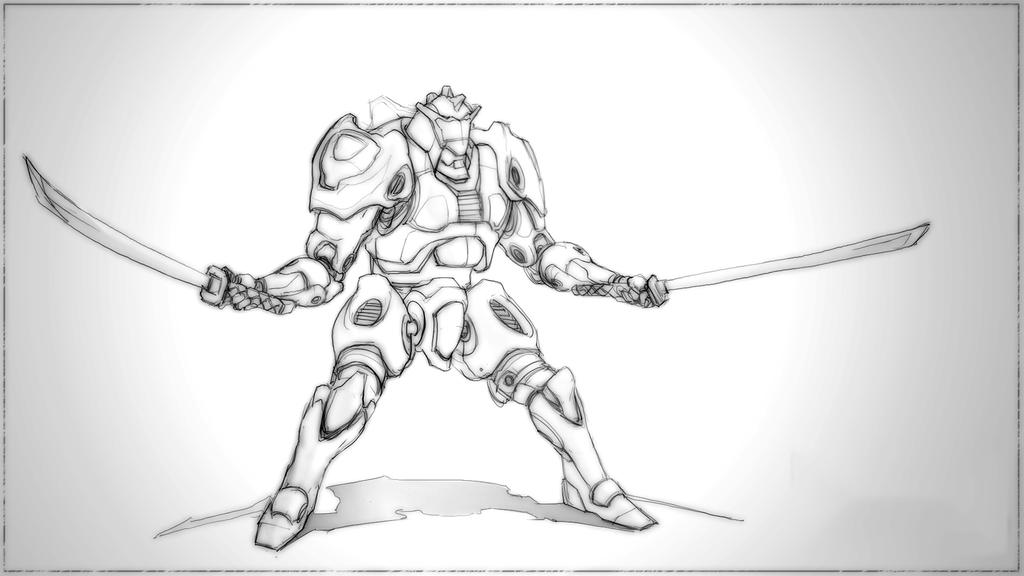 Samurai Mech Front Rear Mech Samurai by ProxyArmy on DeviantArt