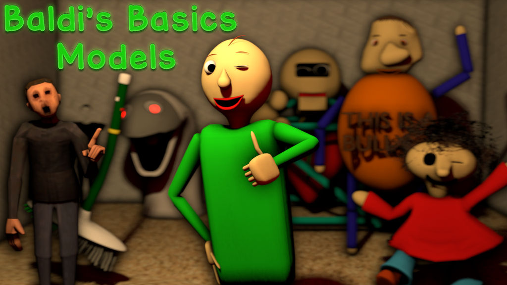 Baldi basics characters. БАЛДИ И его друзья. Много БАЛДИ. Baldi s Basics друзья. Baldi's Basics in Education and Learning персонажи.