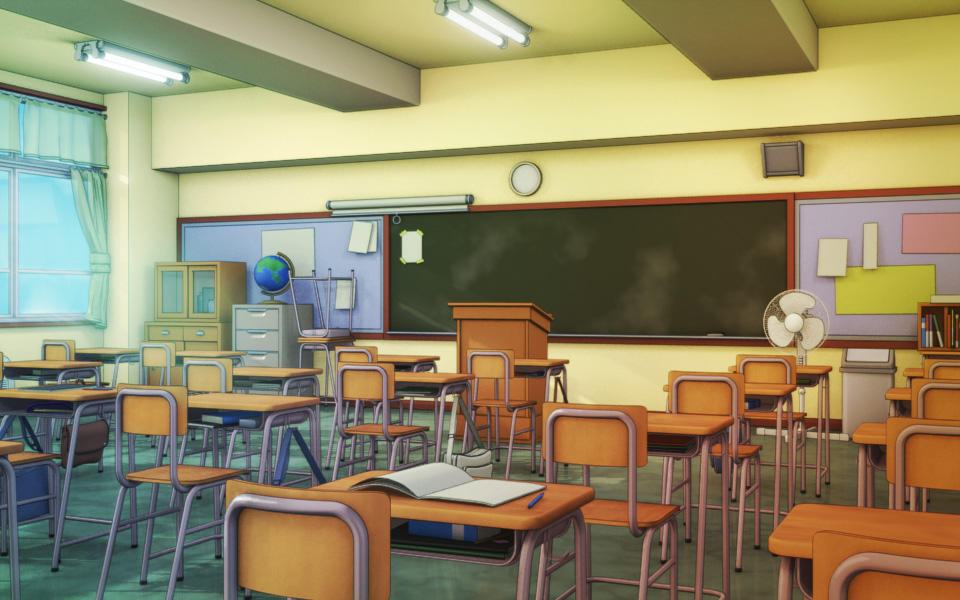 Anime Background: Classroom III by FireSnake666 on DeviantArt