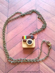 Handmade Polymer Clay Instagram Necklace!