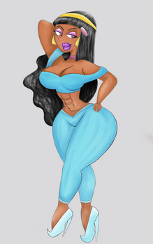 Paulina Princess Jasmine Cosplay Colored Pencils