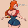 Jessica Rabbit Bursts out of her blouse