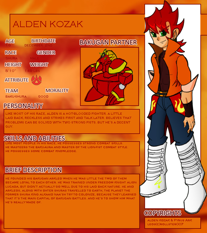 Bakugan OC-Alden Kozak