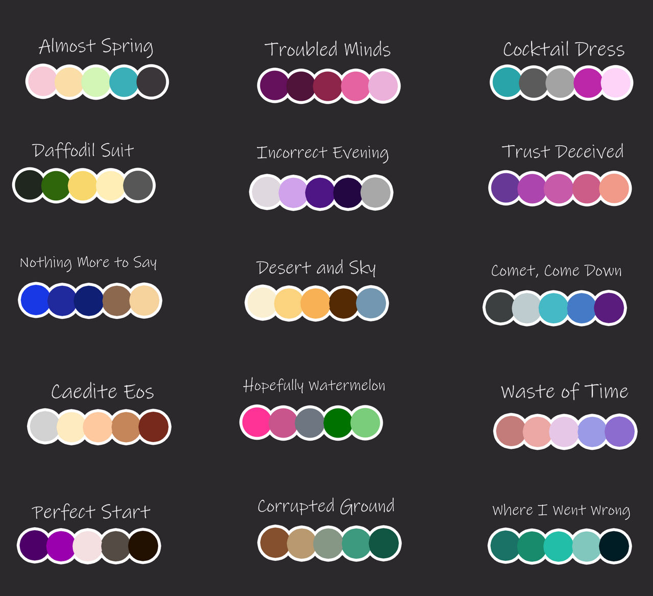 f2u colour palettes by reallytrulyRush on DeviantArt