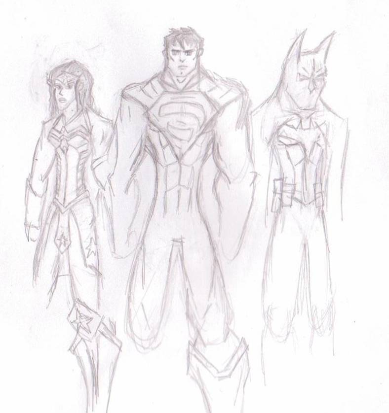 DC Trinity Redesign Sketch