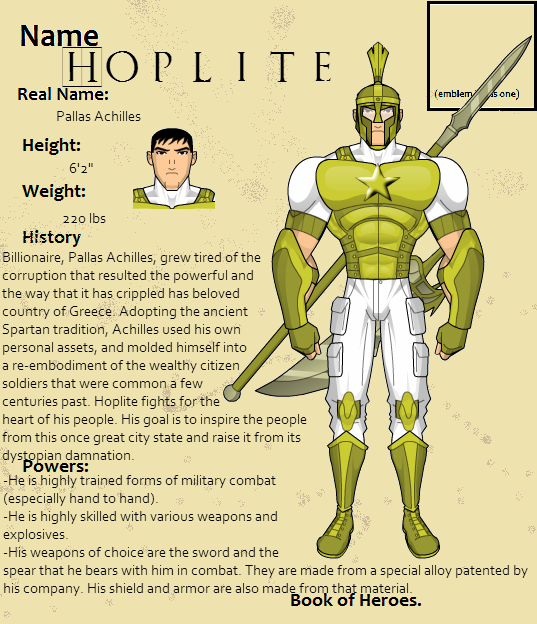 Book of Heroes- Hoplite