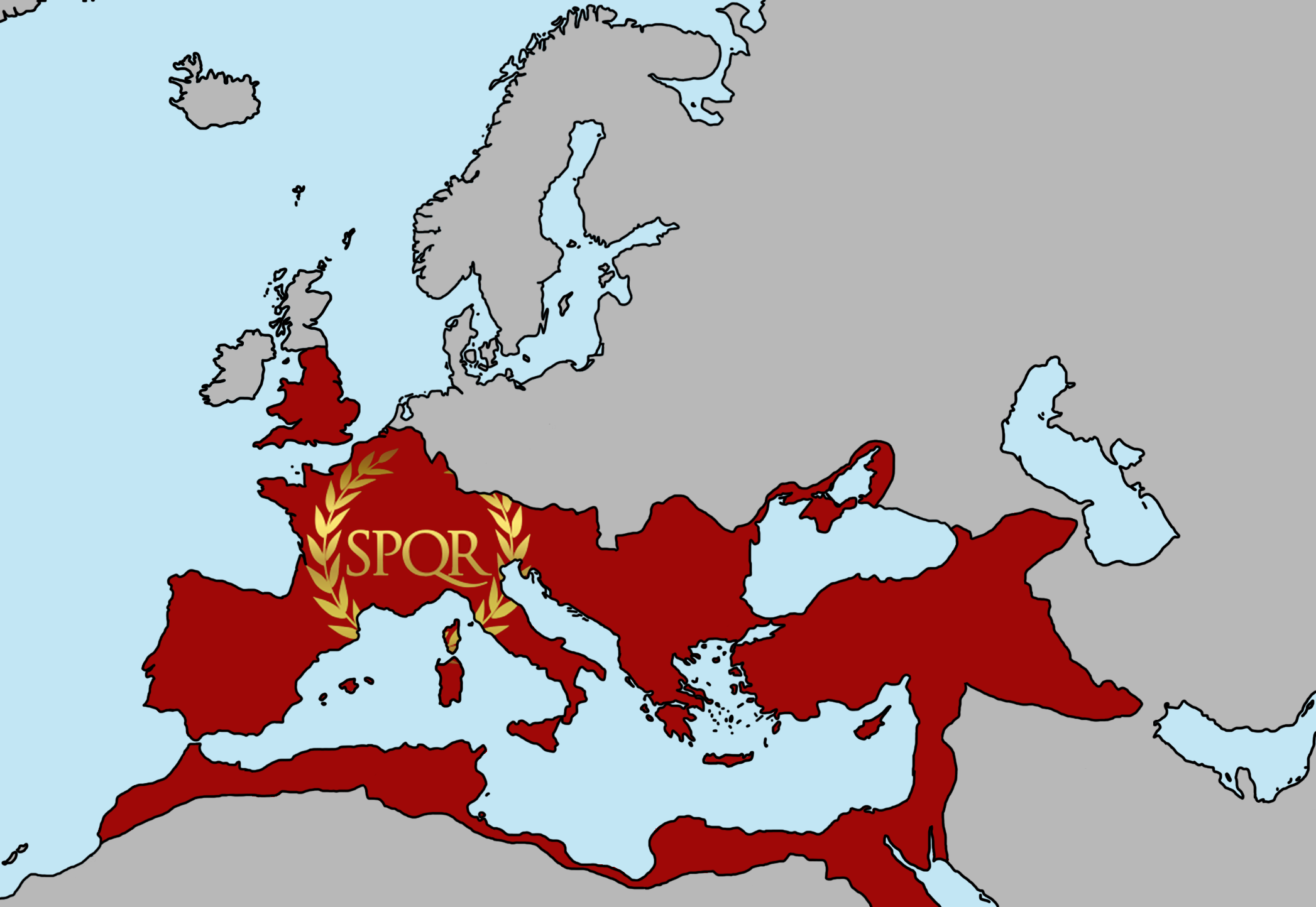 Map of the Roman Empire at Greatest Extent by UniversallyIdiotic on