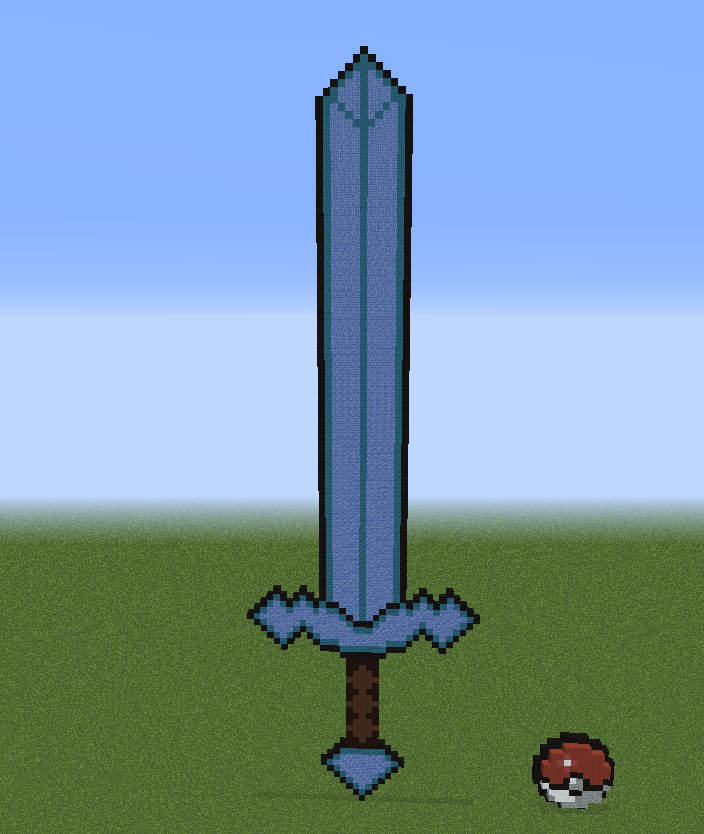 Giant Diamond Sword Build In Minecraft By Swaggmuffins On Deviantart