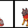 Pokemon Sprite Fake Fire Wolf