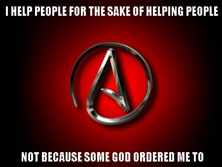 Why do atheists help people?