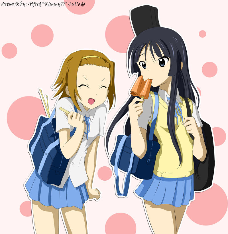 Mio Slaps Ritsu Art Request: Ritsu and Mio by kimmy77 on DeviantArt