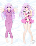 Dakimakura Commission: habbellone (Nepgear) by kimmy77