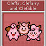 Cleffa, Clefairy, Clefable