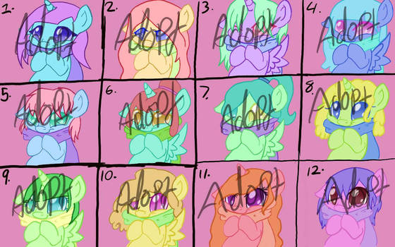 ADOPTS!MLP 5 points per pony! Art trades possible 