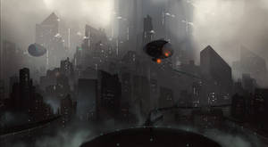 Futuristic city - Study Digitalpainting