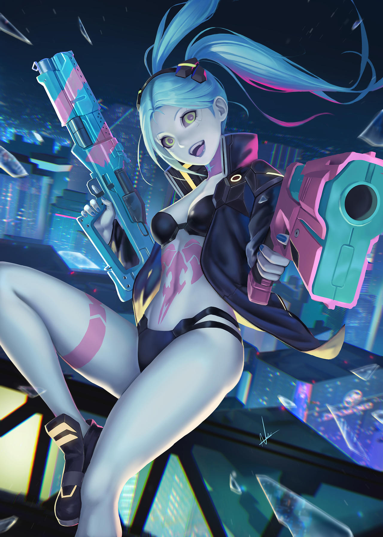 Rebecca [Cyberpunk Edgerunners Wallpapers] by SpicyBun0 on DeviantArt