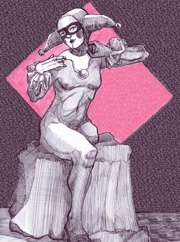 Amputee Harley Quinn Pin Up 1