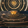 Steampunk Astrolabe Orrery Table