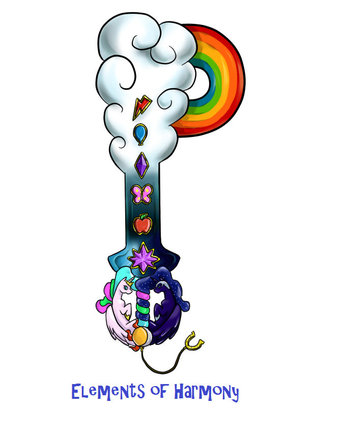 Keyblade-ELEMENTS OF HARMONY by IceCatDemon on DeviantArt